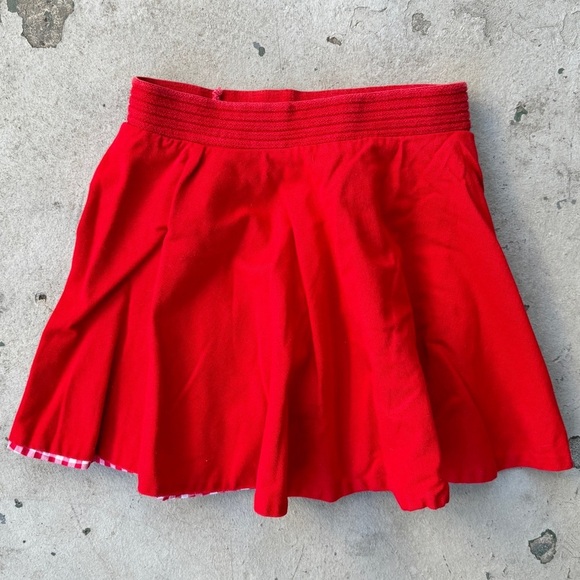 Red Pleated Circle Skirt - Picture 4 of 9